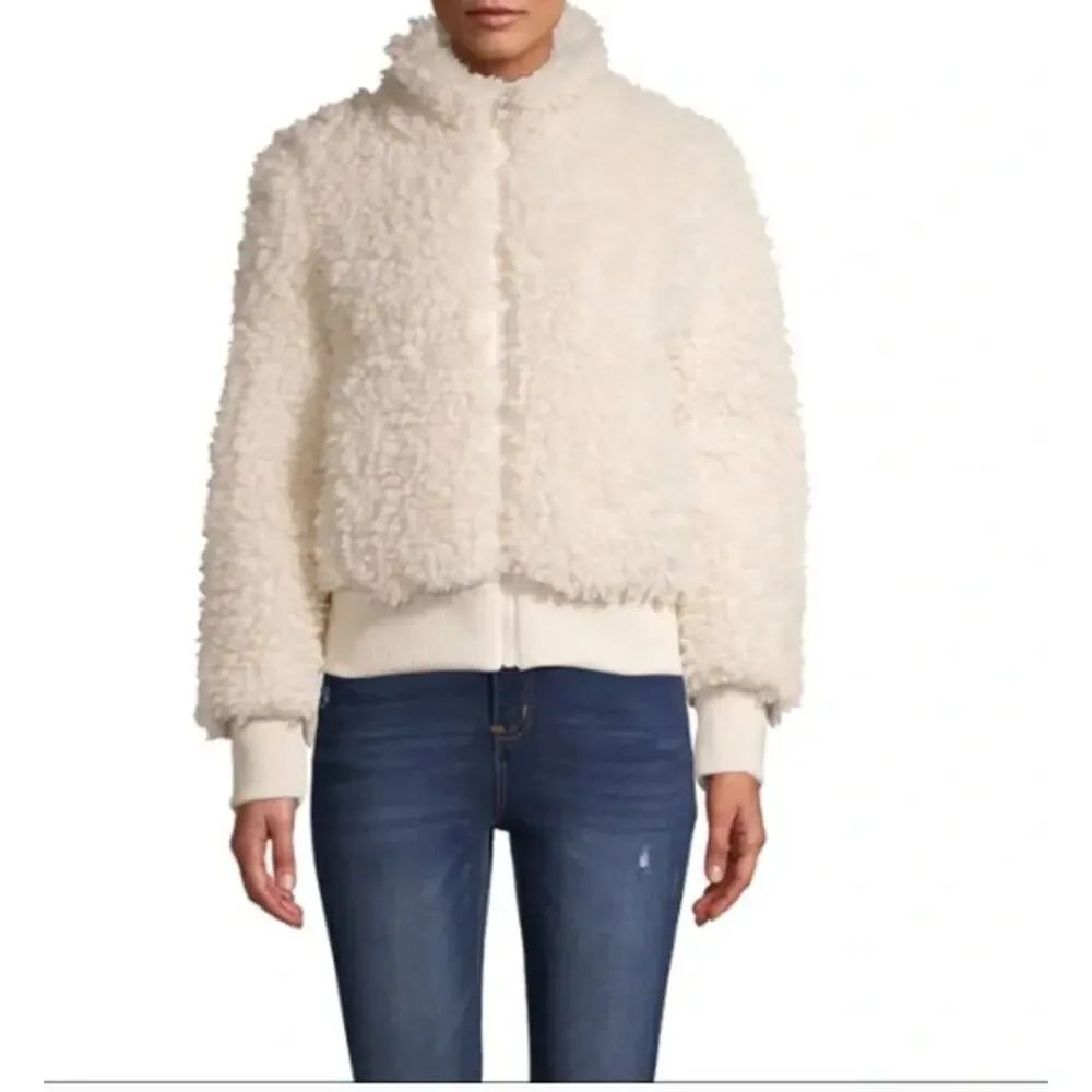 Kendall + Kylie Off White Soft Cropped Jacket